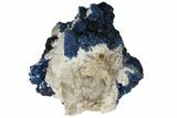 Dark Blue Fluorite on Quartz - China #131432-3